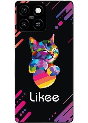 Чехол силиконовый бампер для zte blade a55 с рисунком likee лайки
