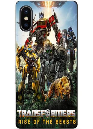 Силиконовый чехол бампер для iphone xs max звероботы трансформеры transformers