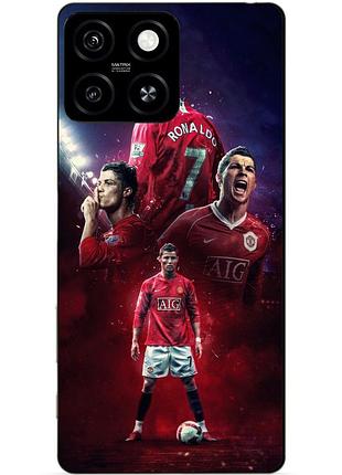 Чехол силиконовый бампер для zte blade a55 с рисунком ronaldo mu роналдо