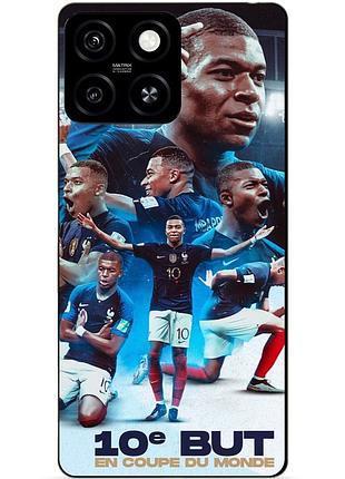 Силіконовий бампер чохол для zte blade a55 з малюнком мбаппе франція mbappe
