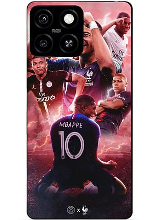 Чехол силиконовый бампер для zte blade a55 с рисунком килиан мбаппе mbappe