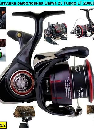 Катушка рыболовная daiwa 23 fuego lt (подшипники 6+1) 2000d