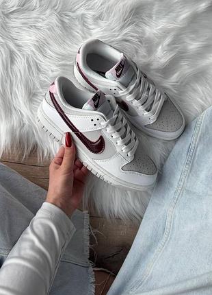 Кроссовки nike sb dunk low summit white plum chalk арт 0357
