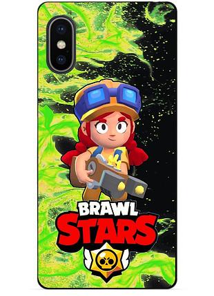 Силиконовый чехол бампер для iphone xs max с героем бравл джесси