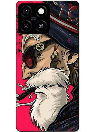 Чехол силиконовый бампер для zte blade a55 с рисунком дед хипстер