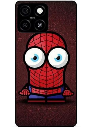 Чехол силиконовый бампер для zte blade a55 с рисунком миньон человек паук spider man