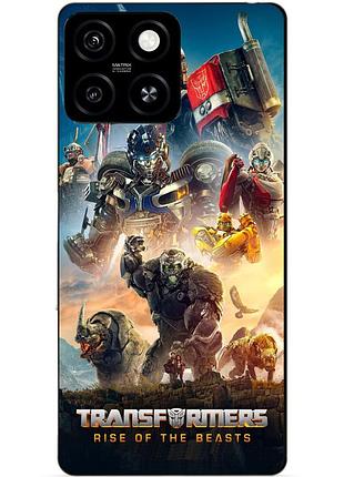 Чехол силиконовый бампер для zte blade a55 с картинкой звероботы трансформеры transformers