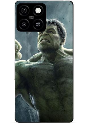 Чехол силиконовый бампер для zte blade a55 с рисунком халк marvel hulk