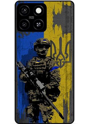 Чехол силиконовый бампер для zte blade a55 с рисунком зсу украина воин