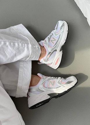 Кроссовки new balance 530 white silver pink