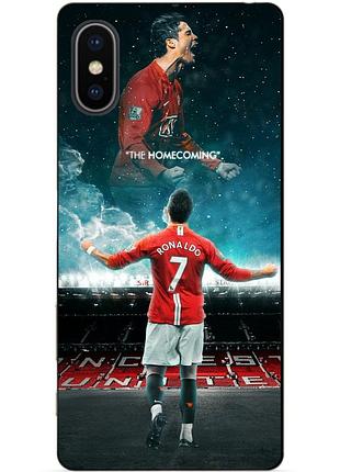 Силиконовый чехол бампер для iphone xs max с рисунком роналдо мю ronaldo