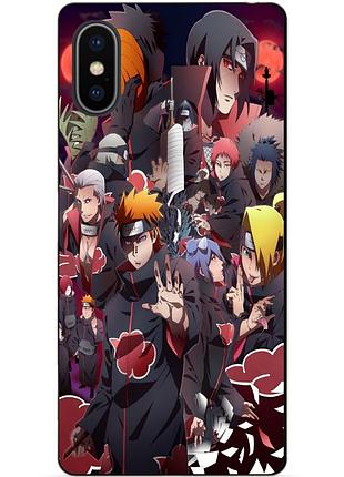 Силиконовый чехол бампер для iphone xs max с рисунком наруто naruto аниме