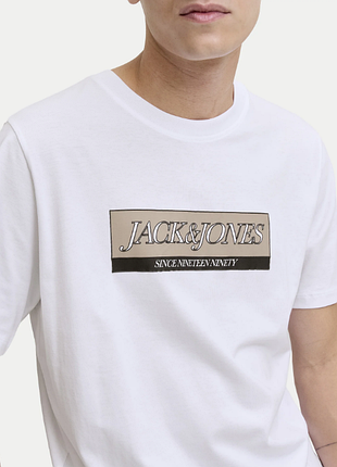 Мужская  белая футболка jack & jones 4
