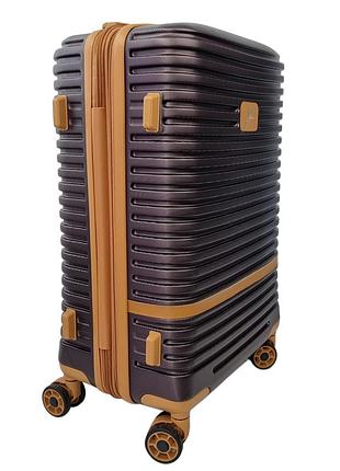 Дорожня валіза полікарбонат коричневий арт.9032 brown (s) (китай)