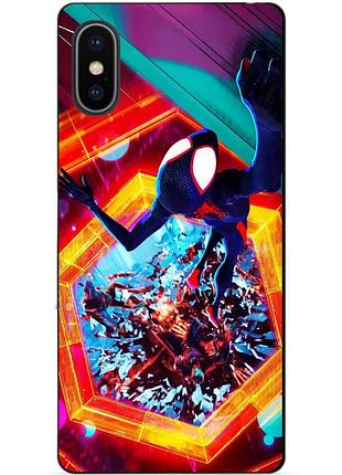 Силіконовий чохол бампер для iphone xs max з малюнком людина-павук spider man
