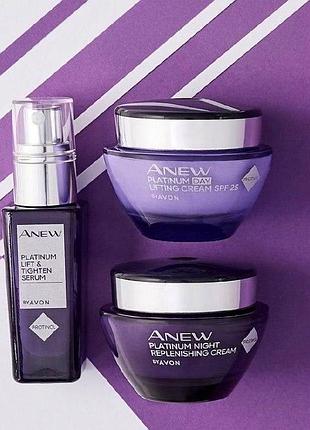 Набор avon anew «лифтинг и упругость» 55+ из 4-х единиц (эйвон энью)