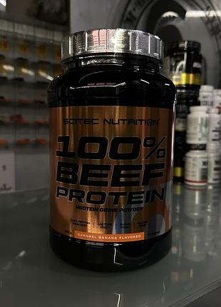 100% говяжий протеин scitec nutrition beef peptid 900g карамель-банан