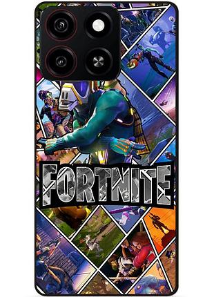 Чехол силиконовый бампер для zte blade a35 с картинкой фортнайт fortnite