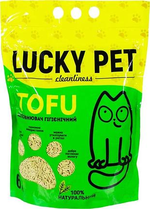 Lucky pet tofu мята 6 литра наполнитель тофу соевый 2,6 кг