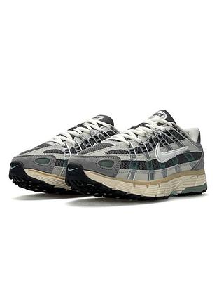 Жіночі кросівки nike p-6000 grey beige green