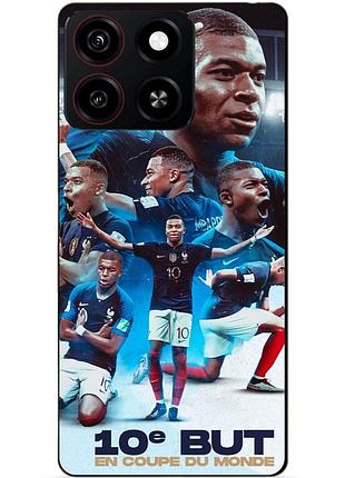 Чехол силиконовый бампер для zte blade a35 с рисунком мбаппе франция mbappe