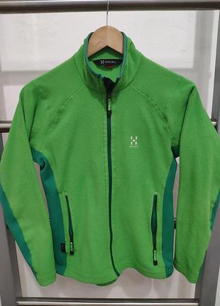 Кофта флисовая haglofs full zip салатовая