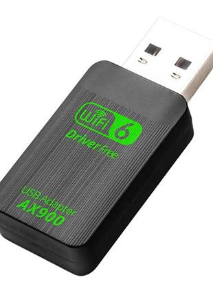 Usb wi-fi сетевой адаптер 900мб, 802.11ax, bt5.4, bt+ax900