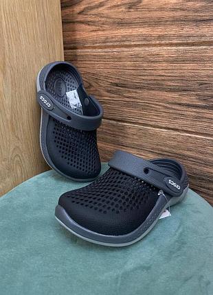 Дитячі крокси сабо crocs kids literide 360 black/gre