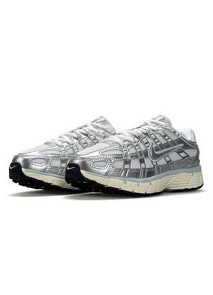 Жіночі кросівки nike p-6000 silver beige