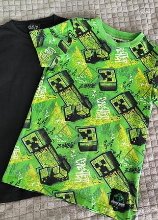Футболка minecraft и черная одним лотом