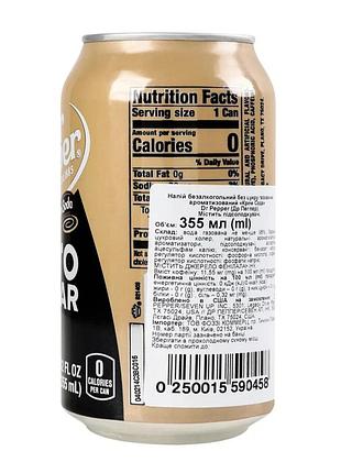Напиток безалкогольный dr. pepper cream soda zero 0.35 л упаковка 24 шт