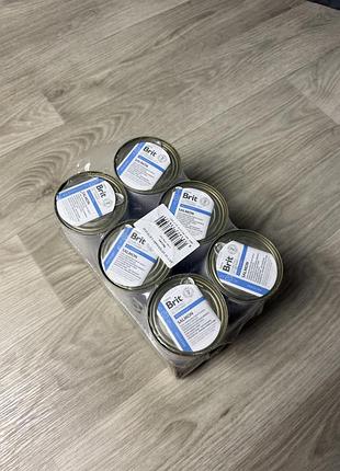 Brit gf veterinary diets recovery — вологий корм, лосось, 400гх6
