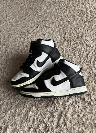 Чоловічі шкіряні кросівки nike dunk high оригінал