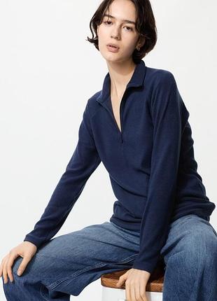 Флісова толстовка uniqlo з напівблискавкою