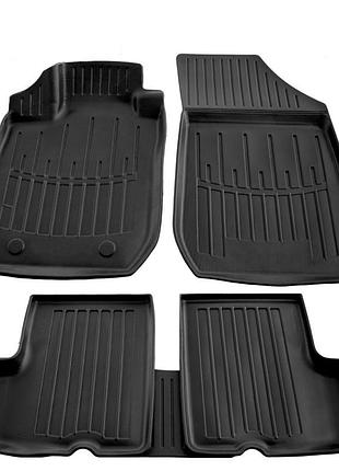 Коврики резиновые stingray 3d (5 шт, полиуретан) для renault logan i 2008-2013 гг