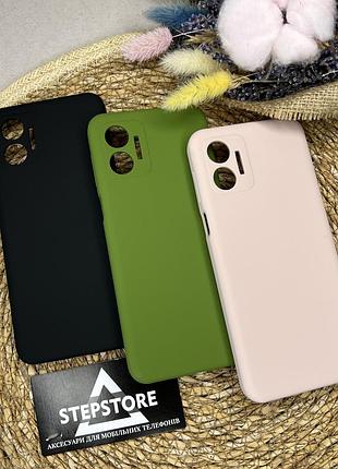 Чохол для motorola g06 / g06 power силіконовий з мікрофіброю закритою камерою протиударний silicone case темно-синій (midnight blu