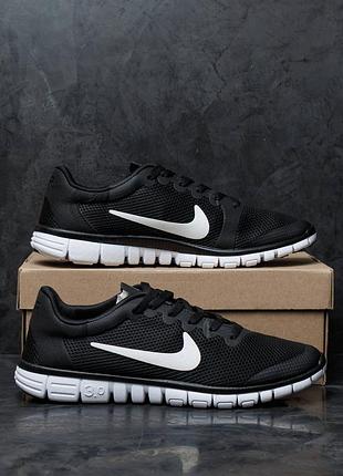 Кросівки чоловічі, nike free run 3.0 v2 black white