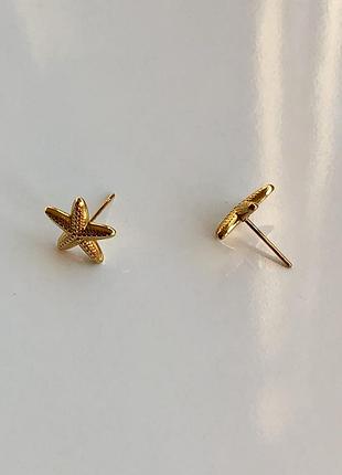 Серьги, клипсы морские звезды 5
