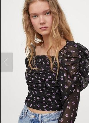 Топ в цветы от h&amp;m