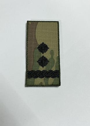 №7.44 шеврон "погон підполковник" мультикам 10х5 см