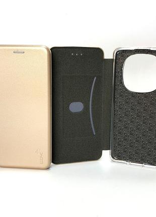 Чехол книжка для телефона xiaomi redmi note 15pro(4g) orig на магните с функцией подставки и карманом для карт gold 4you