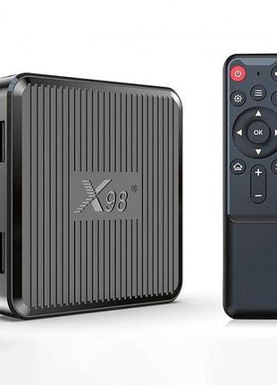 Смарт тв приставка smart tv x98q 2/16gb android 11 amlogic s905w2 arm cortex a35 для телевизора