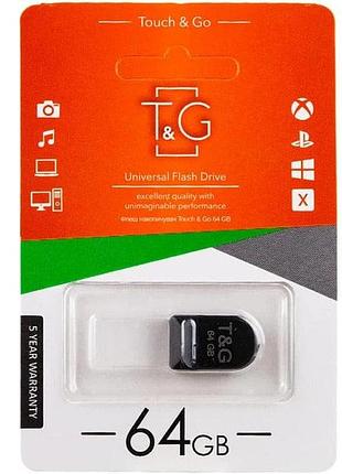 Usb-накопитель флешка на 64gb t&g 010 shorty series black
