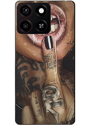 Чехол силиконовый бампер для zte blade a35 с рисунком swag