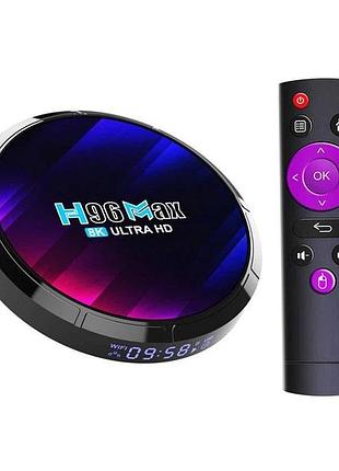 Смарт тв приставка smart tv h96 max 4/32gb android 13 rk3528 2.4/5g v5.1 для телевизора