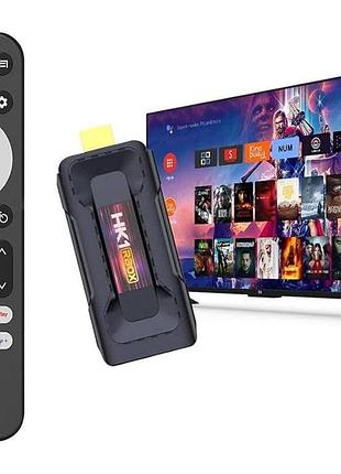 Смарт тв приставка smart tv stick hk1 rbox d8 4/32gb android 13 с голосовым управлением rk3528 2.4g/5g для телевизора