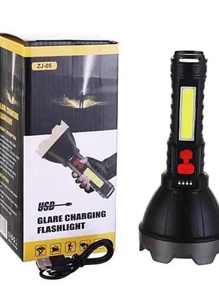 Фонарь led ручной zj- 05 с боковой подстветкой