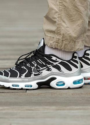 👟 кросівки     nike air max tn plus lace toggle black grey     / наложка bs👟