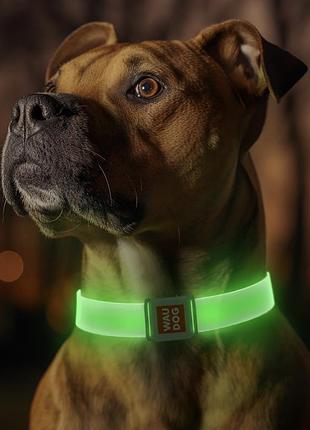 Нашийник waudog led з підсвіткою для собак, 45 см, новий