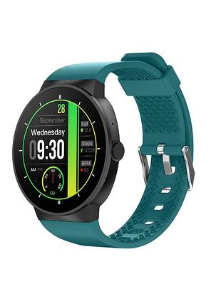 Умные смарт часы smart watch 4you benefit plus круглый экран 1.38" с функцией звонков просмотр уведомлений marine green